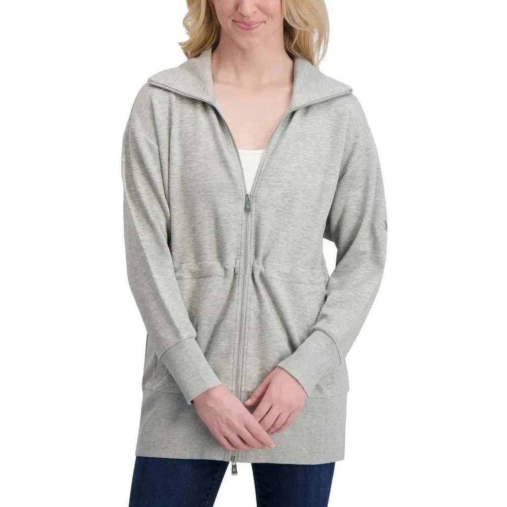 NWOT Converse Women's L Gray Full Zip Long Lind Sweatshirt